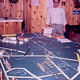 Dave Arneson’s friends gaming on his ping pong table.